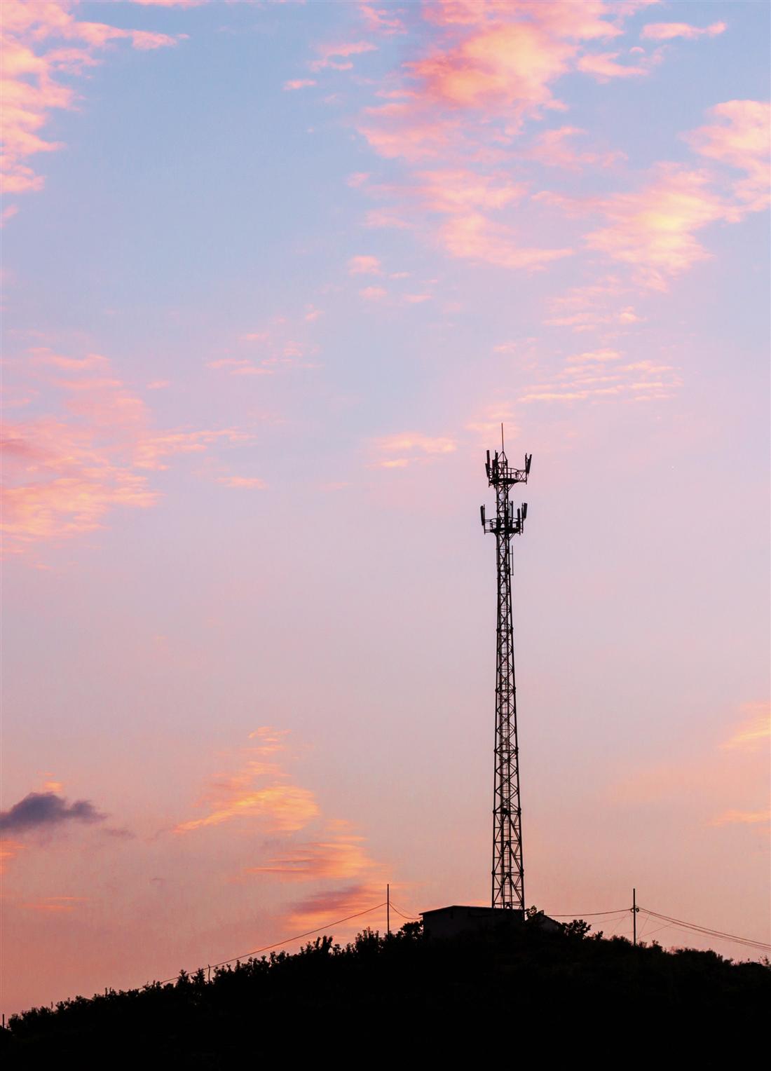 Cellular tower at dusk